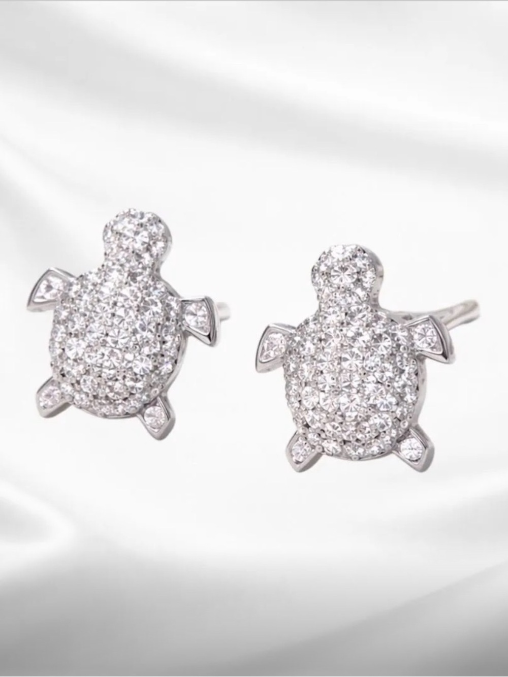 Lucky Turtle Earrings | 925 Sterling Silver Turtle Stud Earrings